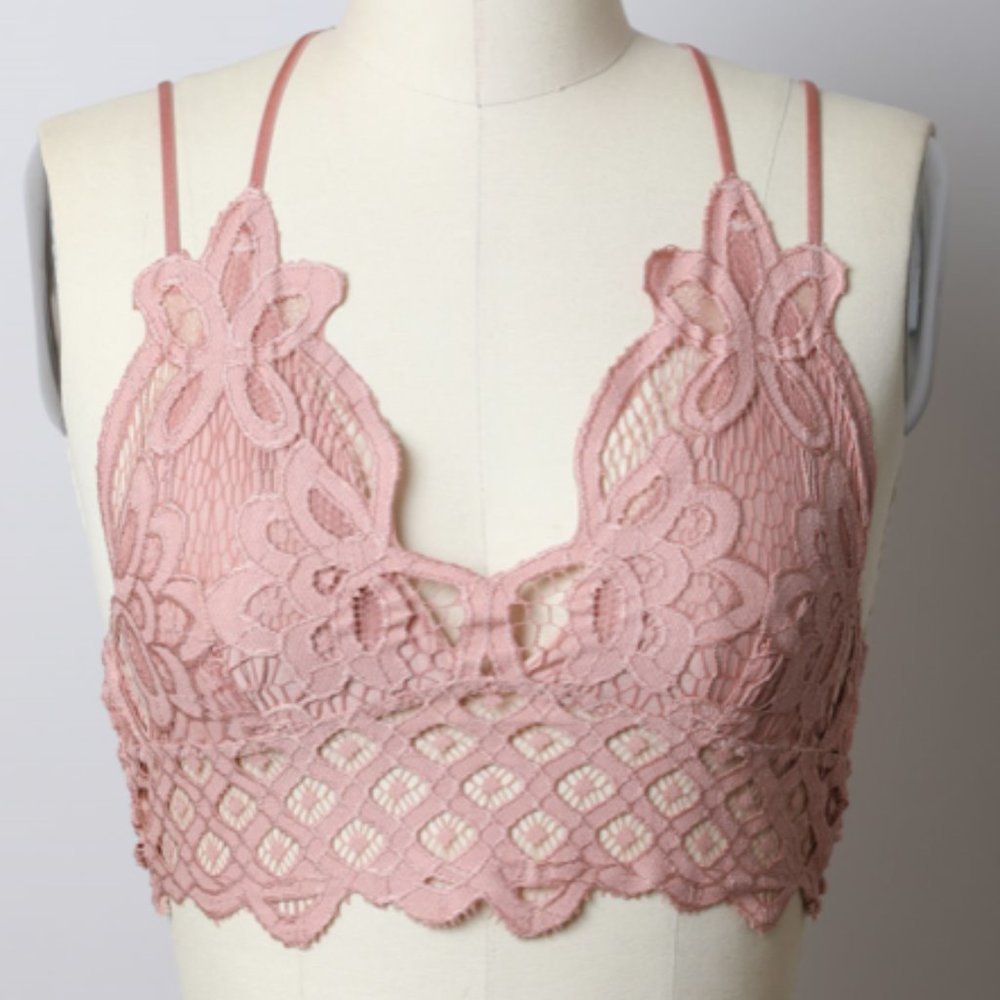 Heavenly Lace Pink Bralette
